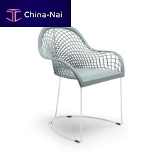 Contemporary chair Guapa P M CUindoorleatherlacquered metal steel base
