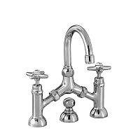 Double-handle washbasin mixer tap 3215-351countertopchrome-plated brassbathroom