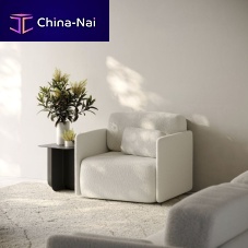 Contemporary armchair Pummba I fabricwith removable covermade from recycled materials