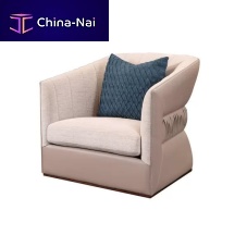 Contemporary armchair L12fabricleatherwood veneer