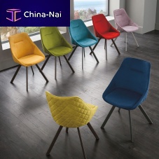 Contemporary chair BILBAO TWISTindoorfabricpainted metal base