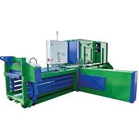 Horizontal baling press top-loadingfor cardboardfor plastics
