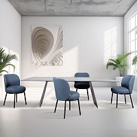 Contemporary chair Metizindoorfabricmetal base