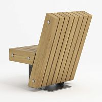 Contemporary chair Quay Chairoutdoorwoodenfor public space