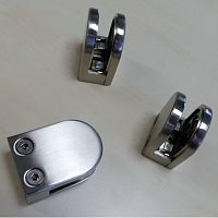 Brushed stainless steel glass clamp AR00306zamak