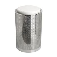 Leather laundry basket metal