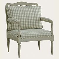Gustavian style armchair GUS 023 fabricsolid woodpainted wood