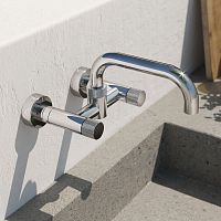 Wall-mounted double-handle mixer tap KW50.UPstainless steel 316Lkitchen2-hole
