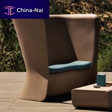 Contemporary club chair NOVAfabricwith removable cushionhigh back