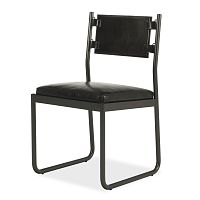 Contemporary chair BIRKIN BIR 33Bindoorleathermetal base