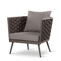 Contemporary armchair CAPPUCCIOTextilene®aluminumwith removable cushion