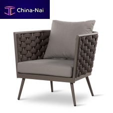 Contemporary armchair CAPPUCCIOTextilene®aluminumwith removable cushion