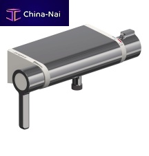 Double-handle shower mixer tap MASTERMIX: 75700wall-mountedthermostaticchromed metal