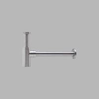 Chrome-plated brass bottle trap QA1400 seriesblacksatin