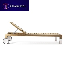 Contemporary sun lounger TAJITextilene®teakgarden