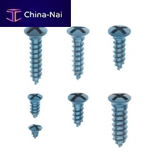 Maxillofacial compression bone screw metallic