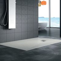 Rectangular shower tray FORMA H3above floorbuilt-inflush