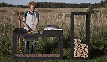 Charcoal barbecue ULAELU : GRILLbuilt-instainless steel