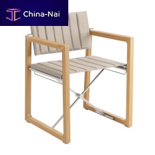 Contemporary chair Benton outdoorfabricteak base