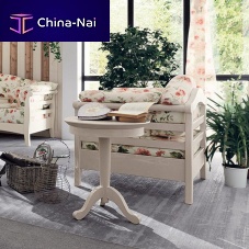 Traditional armchair CANAPA TALCATOfabricwith removable cushion