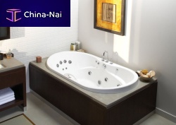 Oval bathtub LIVINGwhirlpoolacrylicwhite