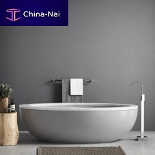 Oval bathtub VESSELfree-standingfor homesprofessional