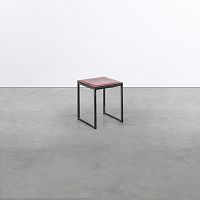 Contemporary stool on_02leathersteel basesled base
