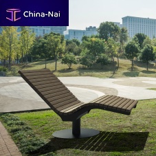 Contemporary sun lounger Solarisbamboogalvanised steelgalvanised steel