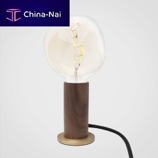 Table lamp VORONOI I metalwalnutcontemporary