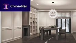 Construction wood panel CASHMEREfor interiorwall-mountedwalnut