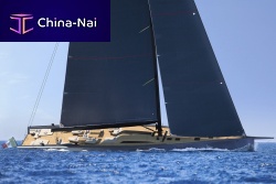 Racing sailing super-yacht wind1104-cabinwith open transomcarbon