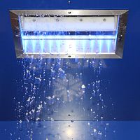 Snow shower head SNOWFALLrecessed ceilingrectangularwith built-in light