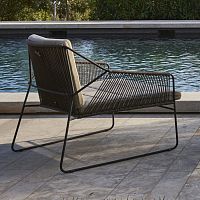 Contemporary club chair 300 102 SANDURfabricstainless steelpowder-coated steel
