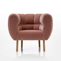 Contemporary armchair magnoliafabricwith removable covergray