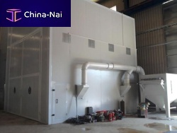 Injector blast room automaticconveyor