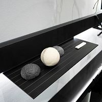Wall-mounted shelf BARRcontemporaryanodized aluminumglass
