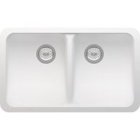 Double kitchen sink THE HENRIwithout drainboardacrylicovermount