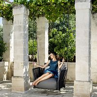Rope swing seat CLIFF fabricaluminumwith removable cushion
