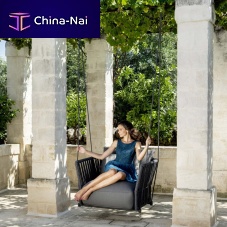 Rope swing seat CLIFF fabricaluminumwith removable cushion