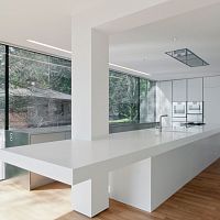 Corian® kitchen worktop Z13indoorwhitesquare edge