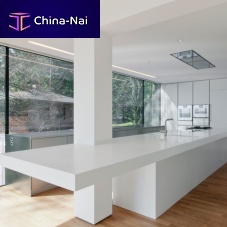 Corian® kitchen worktop Z13indoorwhitesquare edge