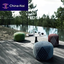 Contemporary pouf Tramaewickerpolyethyleneother shapes