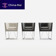 Contemporary chair Zoneindoorfabricsteel base