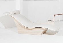 Contemporary chaise longue DUNEfabrictravertineoutdoor