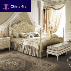 Double bed 14214classicupholsteredwith headboard