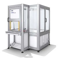 Sound-proof booth for ultrasonic welding machines