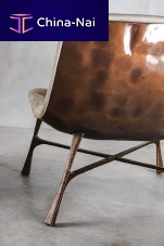 Contemporary fireside chair BORDEAUXfabricmetal
