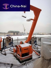 Oceanographic research vessel crane for decks