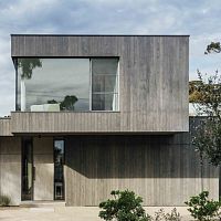 Panel cladding PORTSEA BEACH HOUSEwoodencoatedvertical