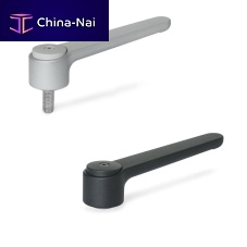 Adjustable tension lever GN 126.1with external threadinternal thread